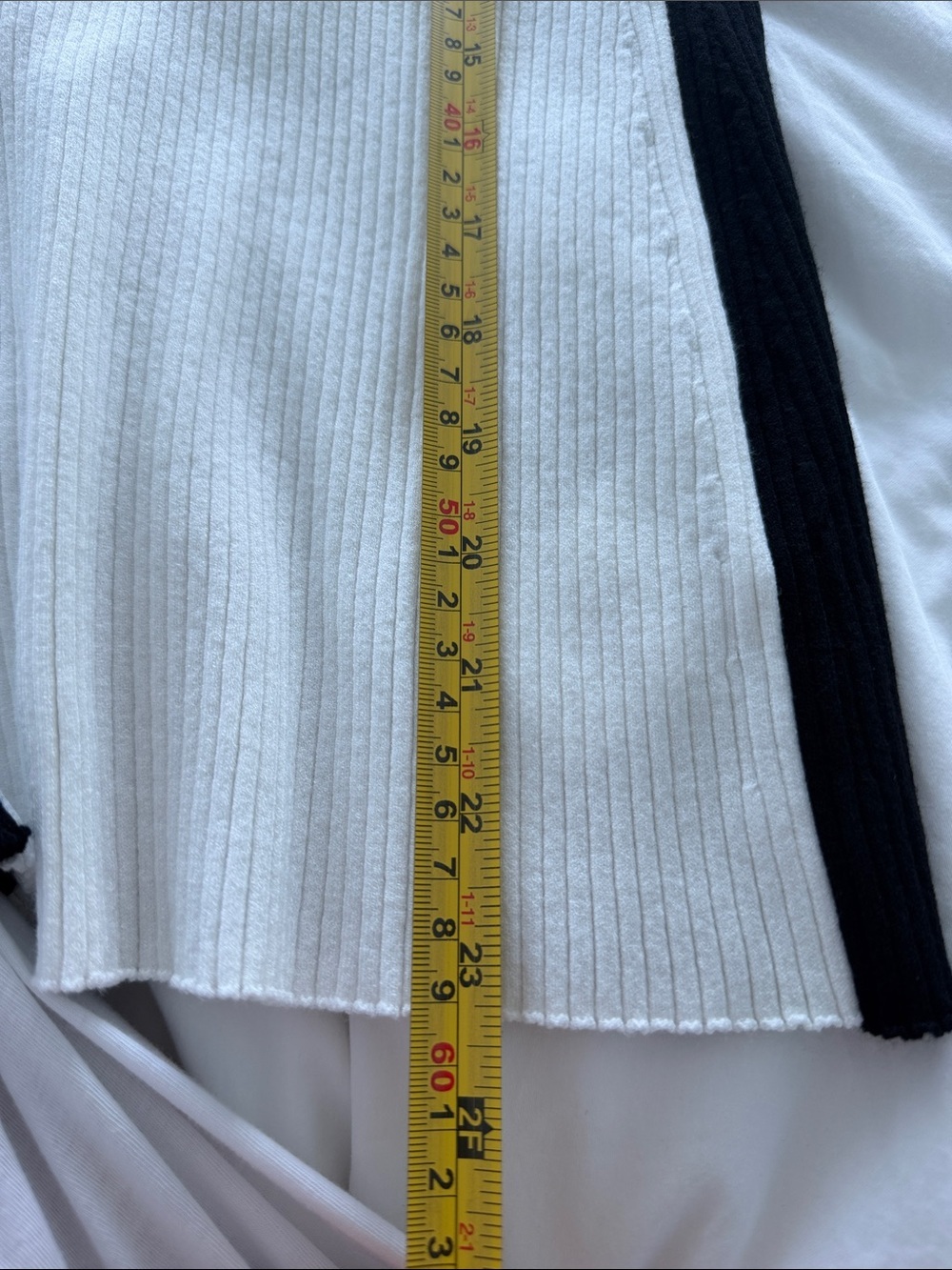 Courreges Cowl Neck sleeveless sweater - White & Black - Picture 10 of 10
